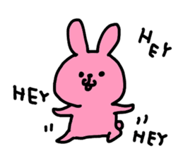 pretty pink bunny sticker #3414908