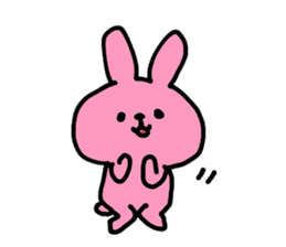 pretty pink bunny sticker #3414918