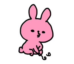 pretty pink bunny sticker #3414927