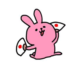 pretty pink bunny sticker #3414928