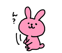 pretty pink bunny sticker #3414932