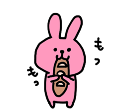 pretty pink bunny sticker #3414934