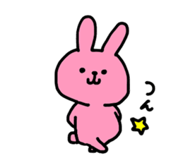 pretty pink bunny sticker #3414936