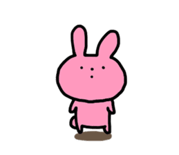 pretty pink bunny sticker #3414942