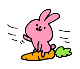 pretty pink bunny sticker #3414945
