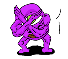 The one-eyed purple alien "Menchos" sticker #3416477