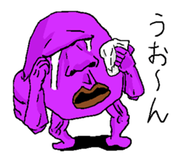 The one-eyed purple alien "Menchos" sticker #3416488