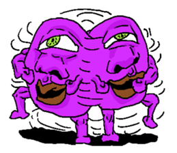 The one-eyed purple alien "Menchos" sticker #3416489