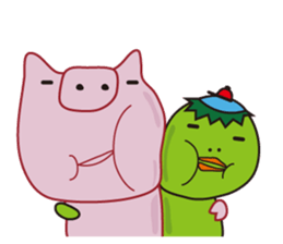 Piggy & friend sticker #3416541
