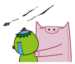 Piggy & friend sticker #3416545