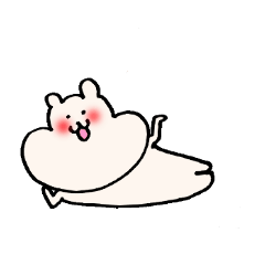 lovely rice cake hamster sticker