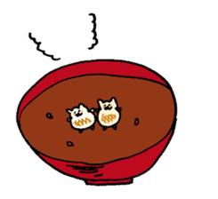 lovely rice cake hamster sticker sticker #3417735