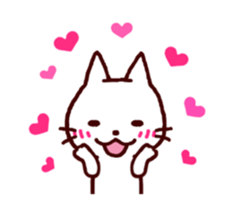 White kitty sticker #3419307