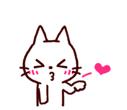 White kitty sticker #3419308