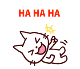 White kitty sticker #3419309