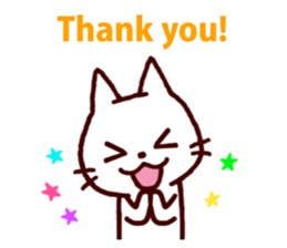 White kitty sticker #3419310