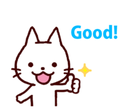 White kitty sticker #3419311