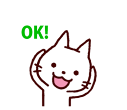 White kitty sticker #3419312