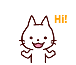 White kitty sticker #3419313