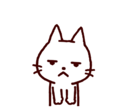 White kitty sticker #3419314