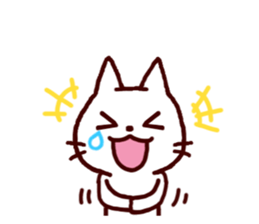 White kitty sticker #3419315