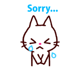 White kitty sticker #3419317