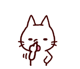 White kitty sticker #3419318