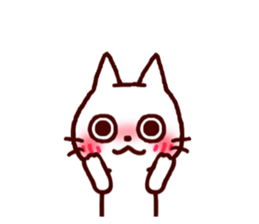 White kitty sticker #3419319