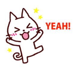 White kitty sticker #3419321