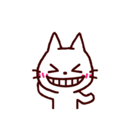 White kitty sticker #3419322