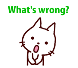 White kitty sticker #3419326