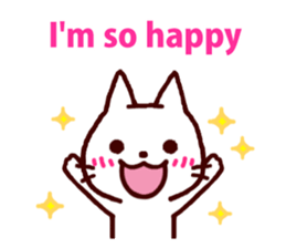 White kitty sticker #3419327