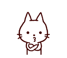 White kitty sticker #3419328