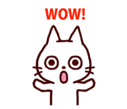 White kitty sticker #3419329