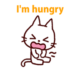 White kitty sticker #3419330