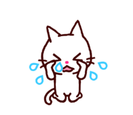 White kitty sticker #3419332