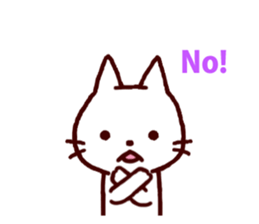 White kitty sticker #3419333