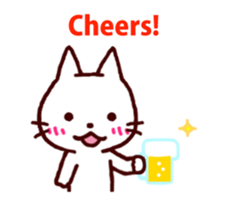 White kitty sticker #3419335