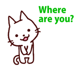 White kitty sticker #3419336