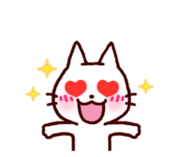 White kitty sticker #3419339