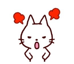 White kitty sticker #3419340