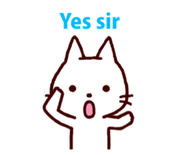 White kitty sticker #3419341