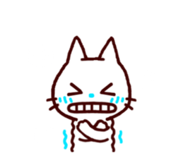 White kitty sticker #3419342