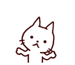 White kitty sticker #3419343