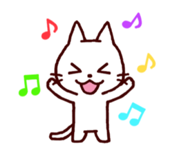 White kitty sticker #3419344