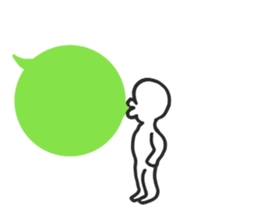 Speech balloon and that fellow sticker #3419878