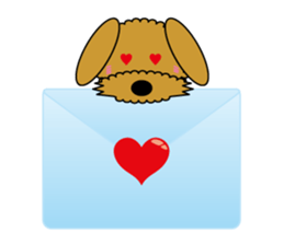 Face only Fluffy dog sticker #3421557