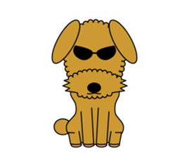 Face only Fluffy dog sticker #3421559