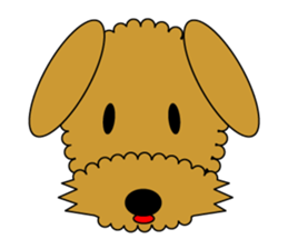 Face only Fluffy dog sticker #3421566