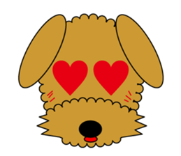 Face only Fluffy dog sticker #3421567